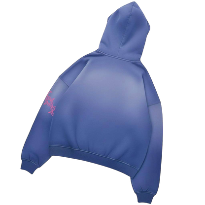 Hoodie oversize Zenkai Cobra Unchained azzurra streetwear unisex