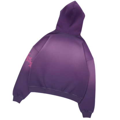 Hoodie oversize Zenkai Cobra Unchained viola streetwear unisex
