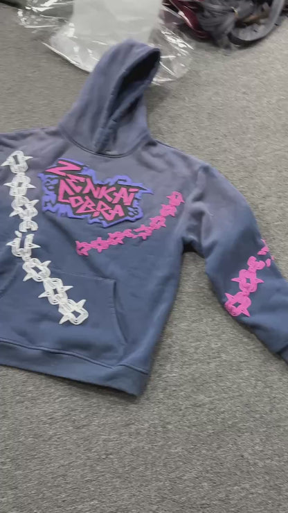 Hoodie oversize Zenkai Cobra Unchained  streetwear unisex